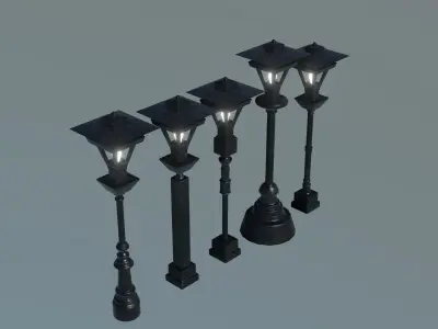 Old Street Light 3D model