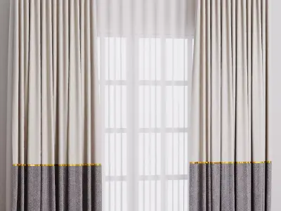 Curtains 02 3D model