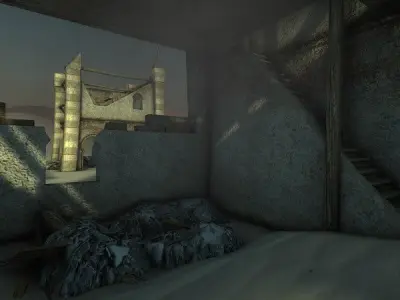 Desert Ruins Low-poly 3D model