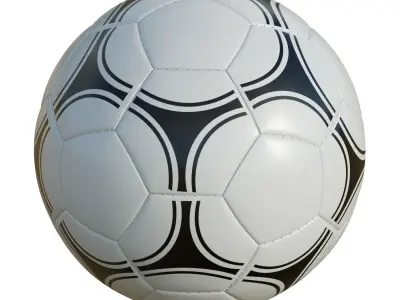 Soccer Balls Low-poly 3D model
