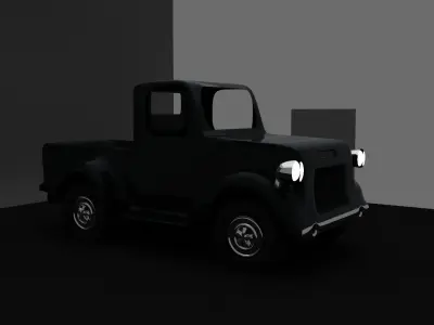 Vintage Classic Car Low-poly 3D model