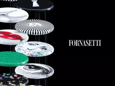 Fornasetti Stools Set Low-poly 3D model