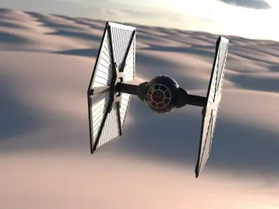 New Order TIE Fighter Free 3D model