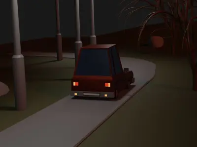 low-poly Car Low-poly 3D model