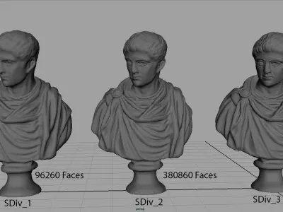 Constantine Emperor Bust 3D print model