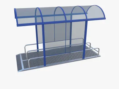 Shopping cart bay v1 Low-poly 3D model