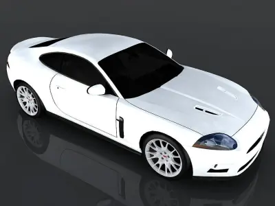 Jaguar XKR Low-poly 3D model
