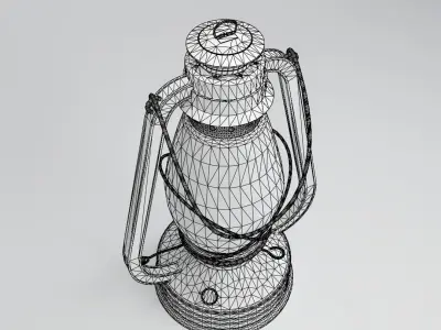Oil Lamp Low-poly 3D model