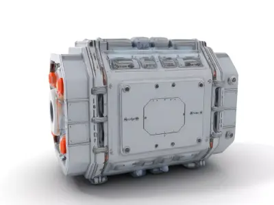 Futuristic Engine model pack with detailed textures Low-poly 3D model