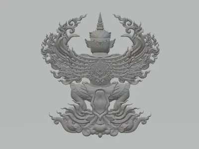Tibetan Buddha Garuda South Asian Statue 3D print model