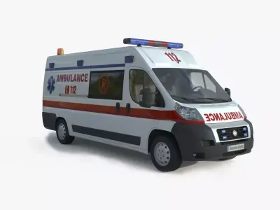 Fiat Ducato Van Ambulance 3D model
