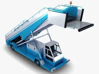 Passenger Boarding Stairs Car v 1 3D model