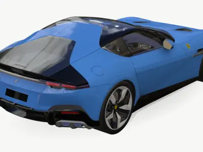 Ferrari 12Cilindri Spider Low-poly 3D model