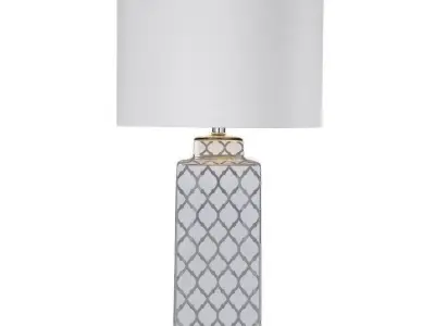 Loudoun Silver White Table Lamp 3D model