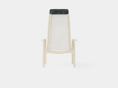 Woolen Armchair Low-poly 3D model