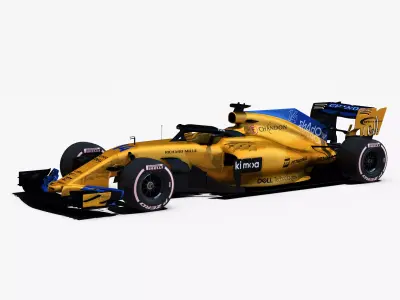 McLaren MCL33 car Low-poly 3D model