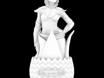3D Printable Flower Girl Decorative Sculpture 3D print model