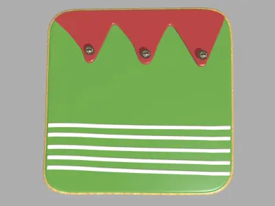 Decoration Cookie Christmas Low-poly 3D model