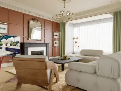 Interior design of medieval style apartments 3D model