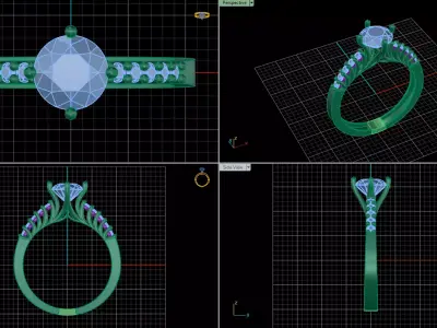 jewelry ring 345 3D print model
