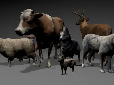 Animal Pack  Low-poly 3D model