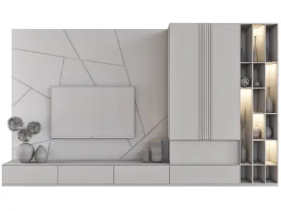 TV wall 12 3D model