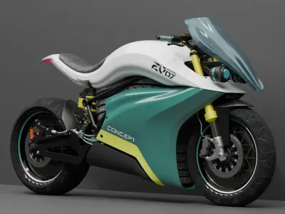 EV bike Green edition 3D model