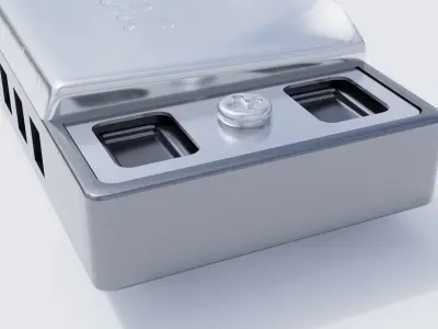 Harmonica Low-poly 3D model