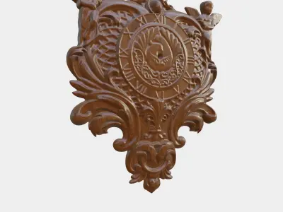 Wooden Clock Decor For Wood Carving 3D print model order