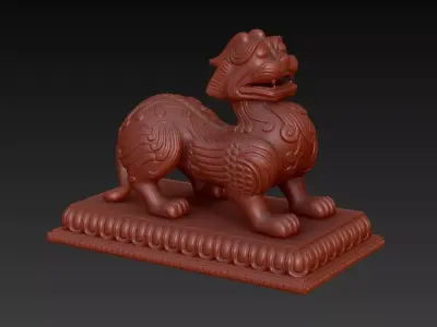 3D Chinese Dragon Statuette 3D model