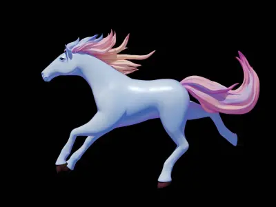 3D Cartoon Horse Animation 3D model