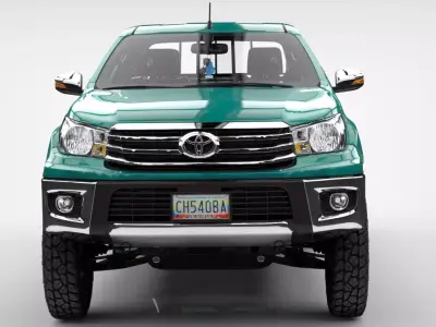 TOYOTA HILUX 2015 SR5  Low-poly 3D model