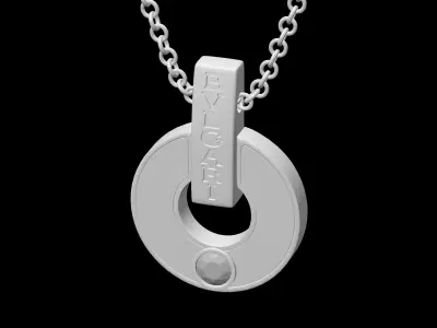 BULGARI - BVLGARI BVLGARI - NECKLACE WITH LARGE STONE 3D print model