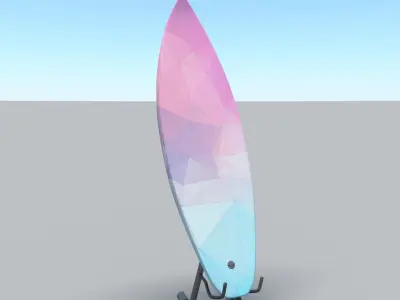 surfboard V4 Low-poly 3D model
