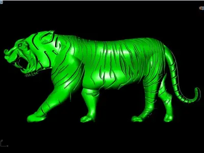 Tiger for jewelry 3D print model