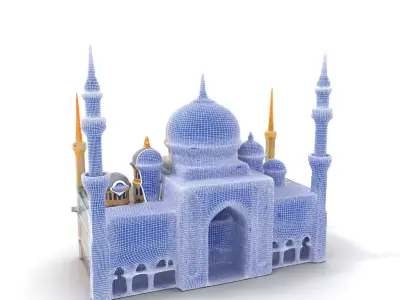 Majestic Mosque Architecture model pack Low-poly 3D model