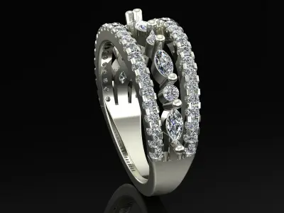 Band Ring 3D print model 118