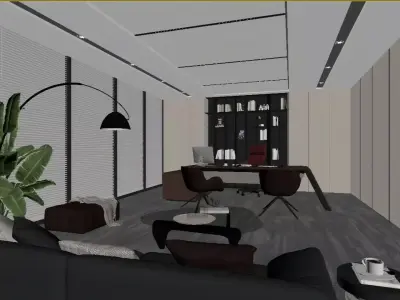 Modern Minimalist Office 3D model