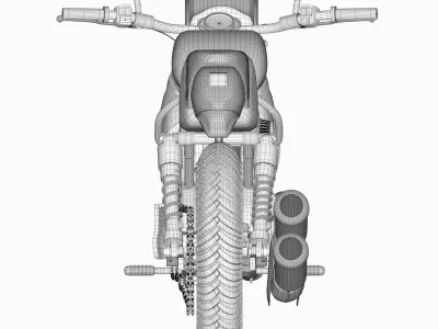 Chinese HD motorbike with rigg 3D model