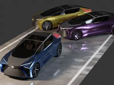 Lexus LF-30 Low-poly 3D model
