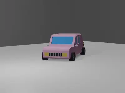 Low Poly - Car 1 Low-poly 3D model