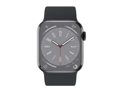 Apple Watch Series 8 Sport Band Midnight Color 3D Model Low-poly 3D model