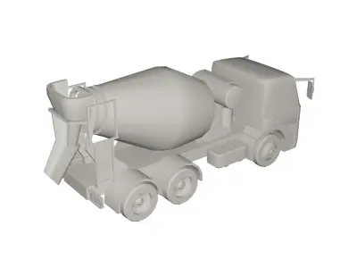 Concrete mixer 3D model