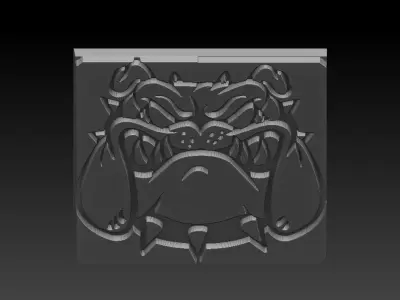 Bulldog head 3D print model