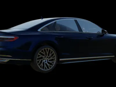 AUDI A8 Low-poly 3D model