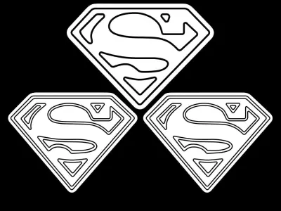 Superman Neon Signs 3D model