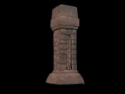 low-poly column Free low-poly 3D model