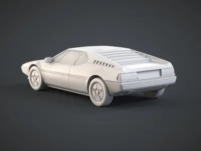 Retro Sports Car 3D print model