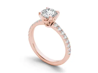 Solitaire ring model 3D print model order