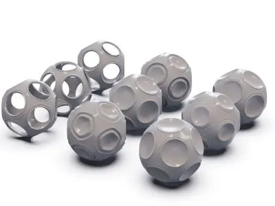 spheres 3D Model Collection sphere with holes 3D print model